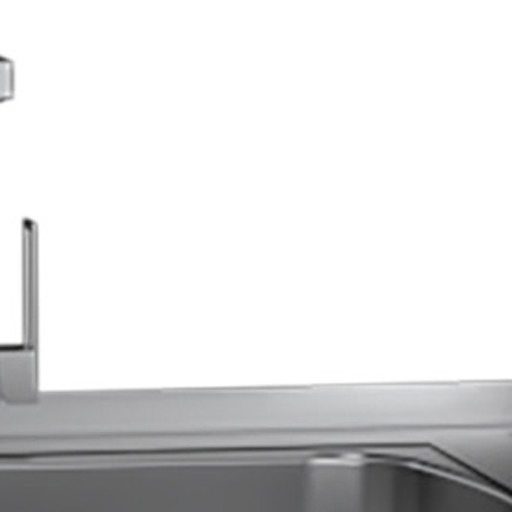 24" X 39" White Stainless Steel and Wood Utility Cabinet With Sink