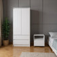 Two Piece White Bedroom Set