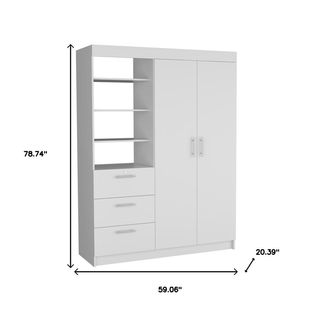 Two Piece White Bedroom Set