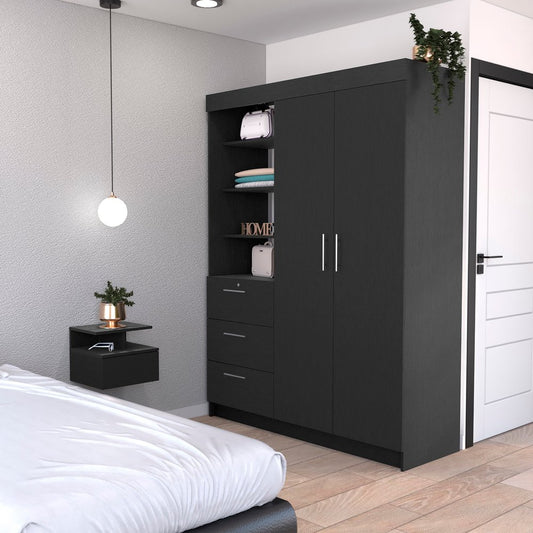 Two Piece Black Bedroom Set