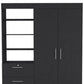 Two Piece Black Bedroom Set