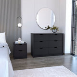 Two Piece Black Bedroom Set