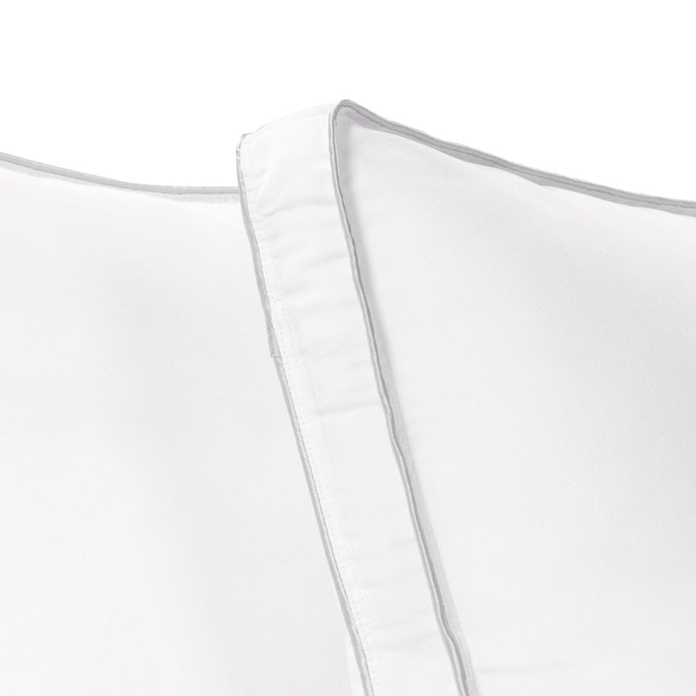 Set of Two Microfiber Down Alternative Medium Hypoallergenic King Size Bed Pillows