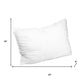 Set of Two Microfiber Down Alternative Medium Hypoallergenic King Size Bed Pillows