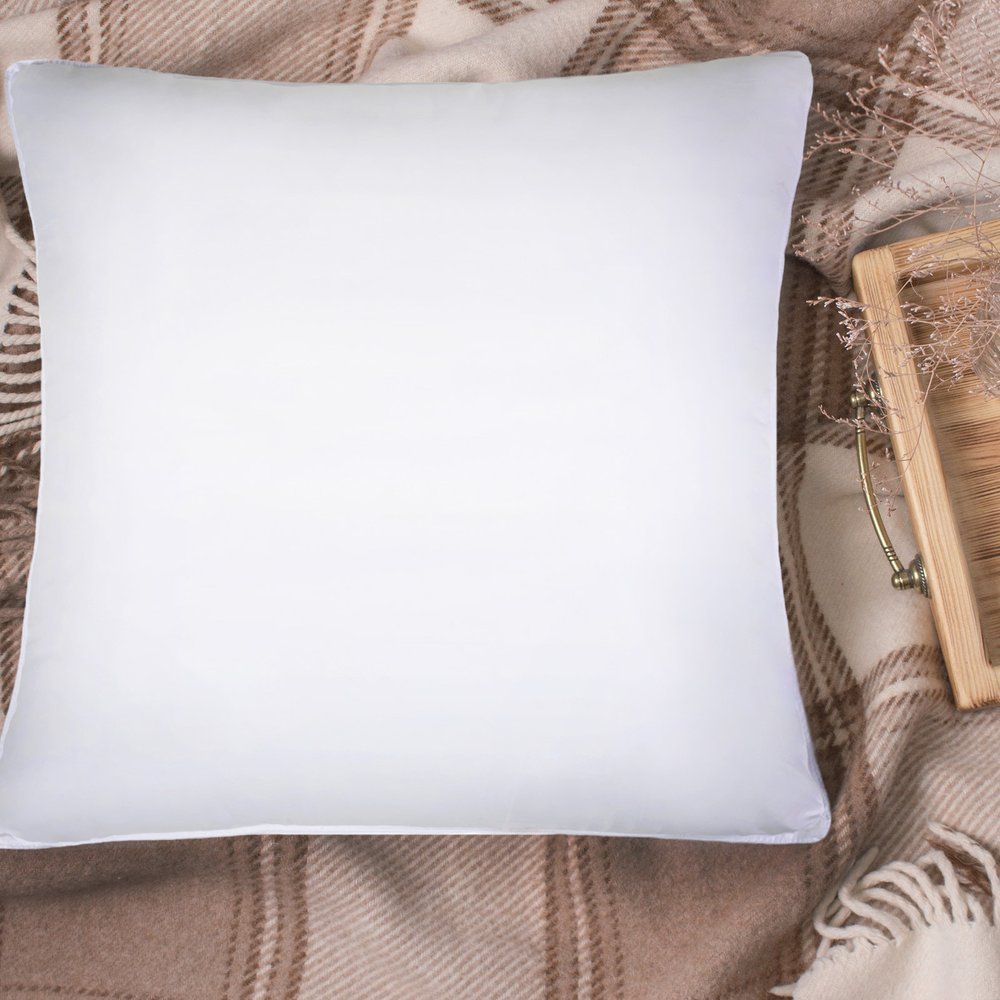 Set of Two Microfiber Down Alternative Medium Hypoallergenic European Size Bed Pillows