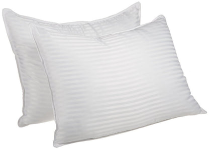 Set of Two Microfiber Down Alternative Medium Standard Size Bed Pillows