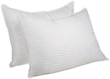 Set of Two Microfiber Down Alternative Medium Standard Size Bed Pillows