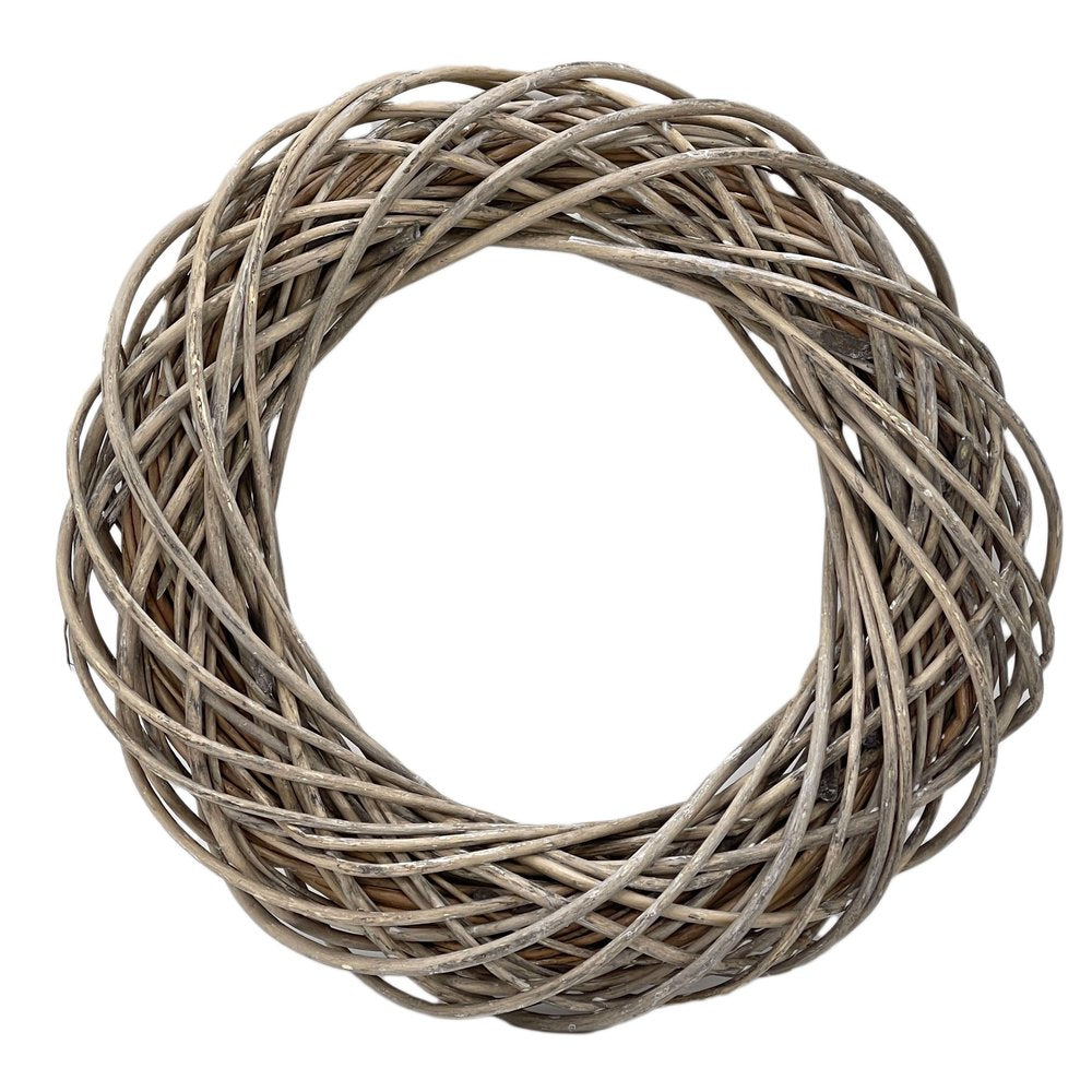 22" Natural Gray Willow Dried Wreath