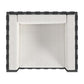 33" Black Metal Outdoor Arm Chair with Off White Cushion