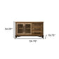 60" Brown Solid and Manufactured Wood Distressed Buffet Table