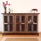 71" Brown Solid and Manufactured Wood Distressed Credenza