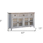 67" White Solid and Manufactured Wood Distressed Credenza
