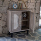 32" Gray Solid and Manufactured Wood Distressed Buffet Table