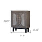 32" Gray Solid and Manufactured Wood Distressed Buffet Table