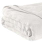 King White Cotton Basketweave Geometric Blanket