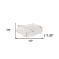 King White Cotton Basketweave Geometric Blanket