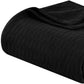 Queen Black Cotton Geometric Blanket