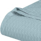 King Aqua Cotton Plain Weave Geometric Blanket