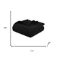 King Black Cotton Plain Weave Geometric Blanket