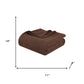 King Chocolate Cotton Plain Weave Geometric Blanket