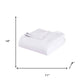 King White Cotton Plain Weave Geometric Blanket