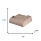 10" X 9" Khaki Cotton Plain Weave Geometric Throw Blanket