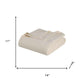 Twin Ivory Cotton Plain Weave Geometric Blanket