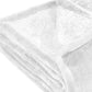 Queen White Fleece Plush Blanket
