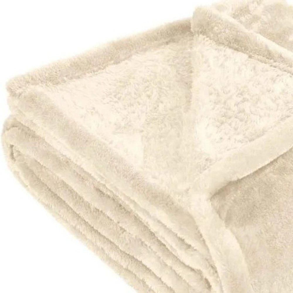 King Ivory Fleece Plush Blanket