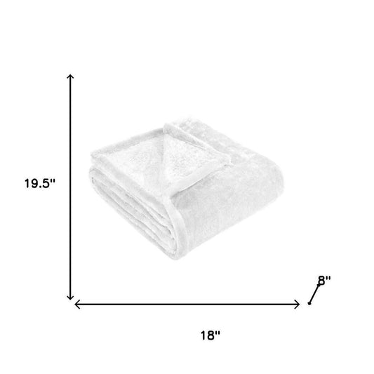 King White Fleece Plush Blanket