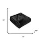 50" X 60" Black Fleece Plush Throw Blanket