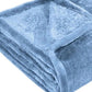 14" X 15" Blue Fleece Plain Weave Plush Throw Blanket