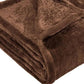 14" X 15" Chocolate Fleece Plain Weave Plush Throw Blanket