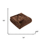 14" X 15" Chocolate Fleece Plain Weave Plush Throw Blanket