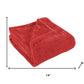 14" X 15" Red Fleece Knitted Plush Throw Blanket