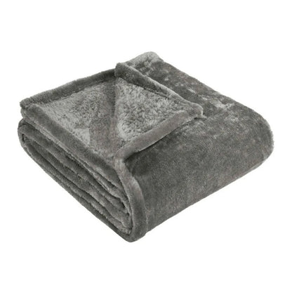 14" X 15" Silver Fleece Plain Weave Plush Throw Blanket
