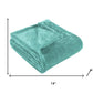 14" X 15" Turquoise Fleece Knitted Plush Throw Blanket