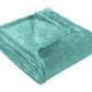 14" X 15" Turquoise Fleece Knitted Plush Throw Blanket