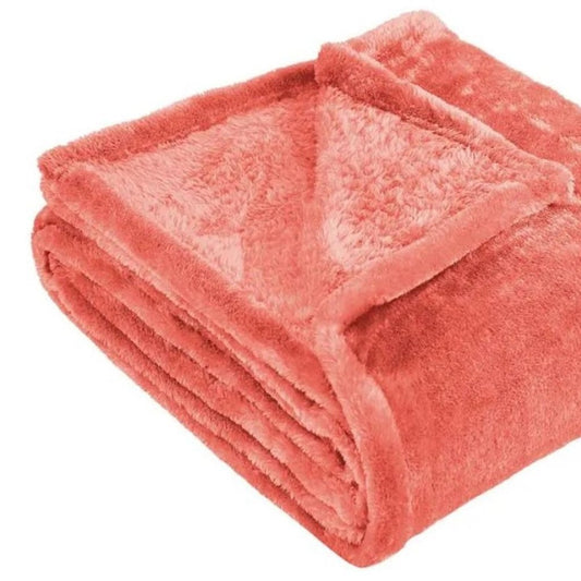 Twin Coral Fleece Plush Blanket