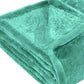 Twin Turquoise Fleece Plain Weave Plush Blanket