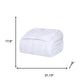 Queen White Cotton Plain Weave Striped Blanket