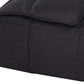 King Black Cotton Striped Blanket
