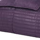 Twin Plum Cotton Plain Weave Striped Blanket