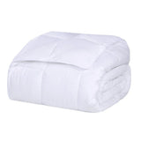 Twin White Cotton Plain Weave Striped Blanket
