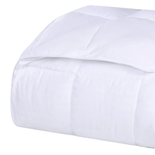 Twin White Cotton Striped Blanket