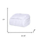 Twin White Cotton Striped Blanket