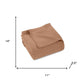 Queen Camel Cotton Waffle Weave Blanket
