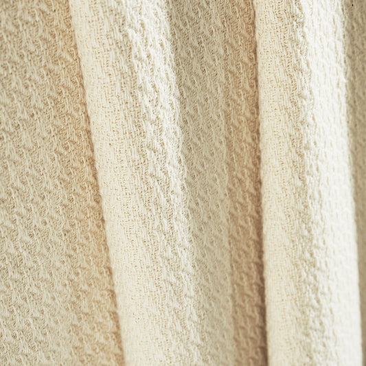 Queen Ivory Cotton Waffle Weave Blanket