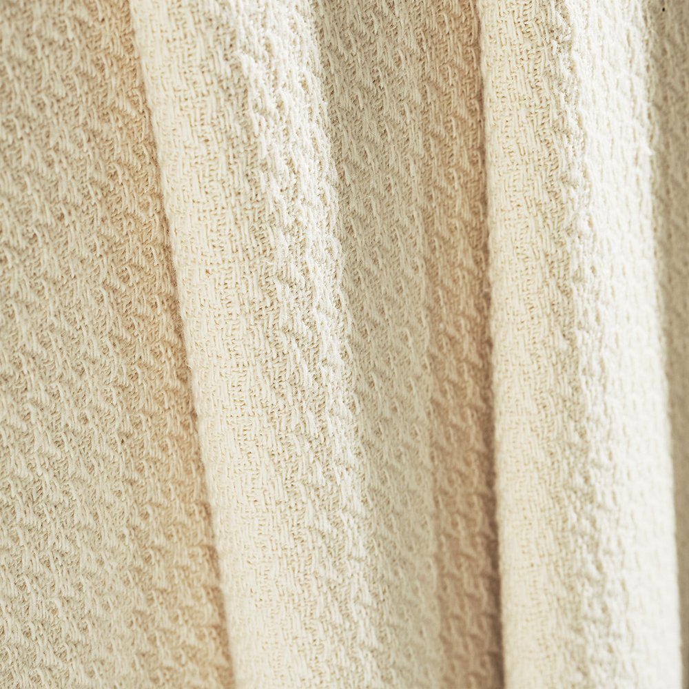 Queen Ivory Cotton Waffle Weave Blanket
