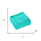Queen Turquoise Cotton Waffle Weave Blanket